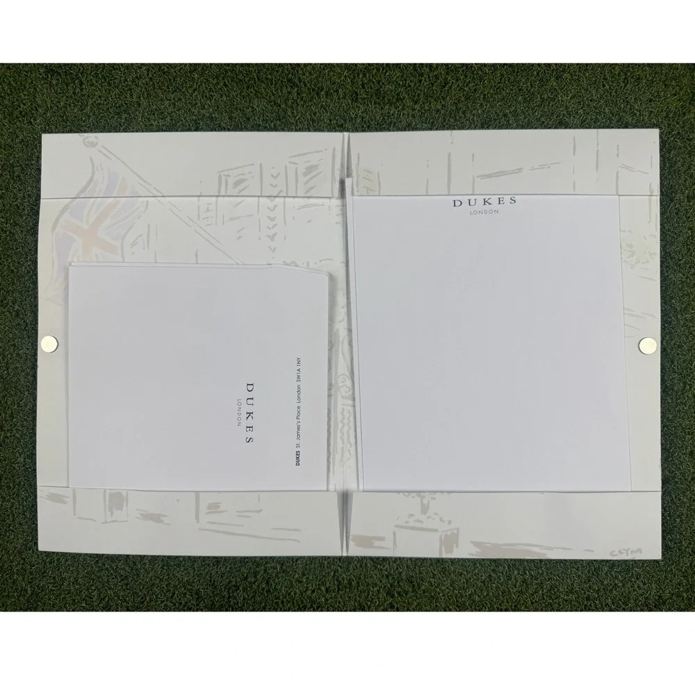 Dukes London Luxury Stationery Folder‎ Writing Set Navy Blue British Hotel